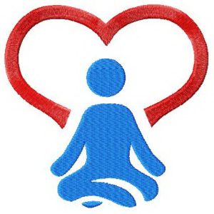 Yoga embroidery design
