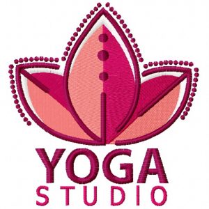 Yoga studio embroidery design