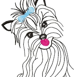 Yorkshire terrier 3 embroidery design