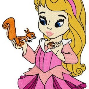 Young Aurora embroidery design