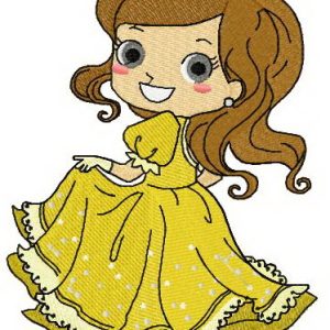 Young Belle embroidery design