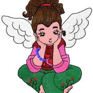 Little cute angel embroidery design