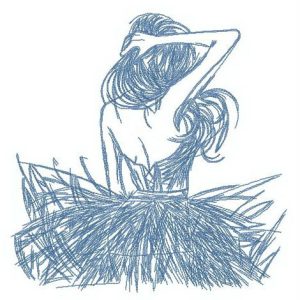 Young dancer embroidery design