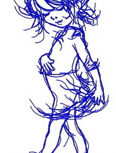 Young dancer embroidery design