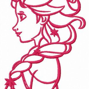 Young Elsa embroidery design