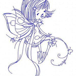 Young fairy 3 embroidery design