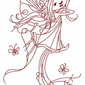 Young fairy 5 embroidery design