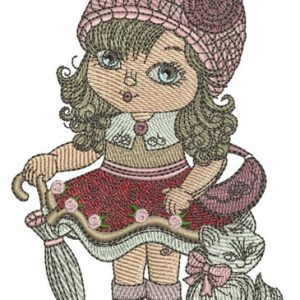 Young fashion-monger embroidery design