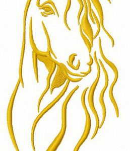 Young horse embroidery design