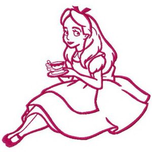Young lady Alice embroidery design