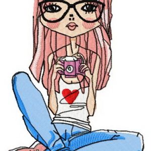 Young photographer 2 embroidery design