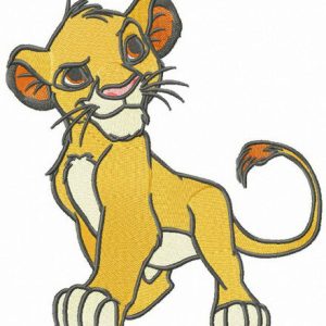 Young Simba embroidery design
