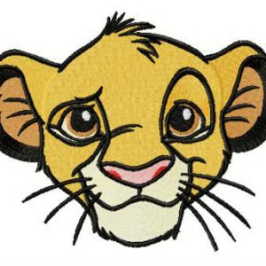 Young Simba muzzle embroidery design