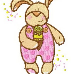 Yummy ice cream embroidery design