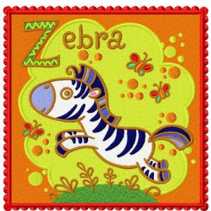 Zebra 2 embroidery design
