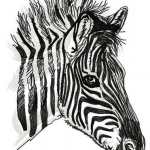 Zebra 3 embroidery design