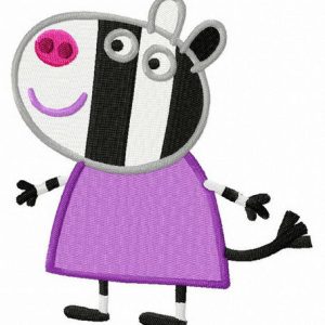 Zebra Zoe embroidery design