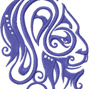 Zodiac Sign Lion embroidery design
