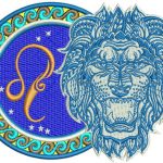 Zodiac sign Leo 2 embroidery design