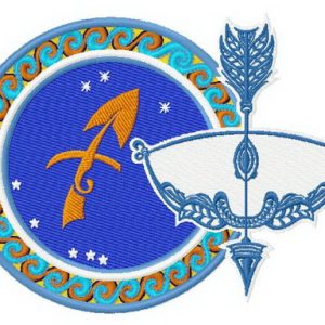 Zodiac sign Sagittarius 2 embroidery design