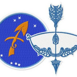 Zodiac sign Sagittarius 3 embroidery design