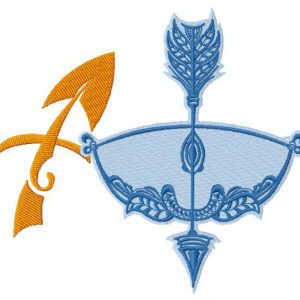 Zodiac sign Sagittarius 4 embroidery design