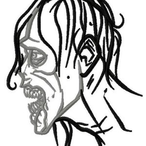 Zombie applique embroidery design