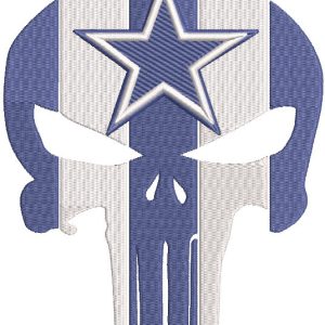 Dallas Cowboys Punisher embroidery design