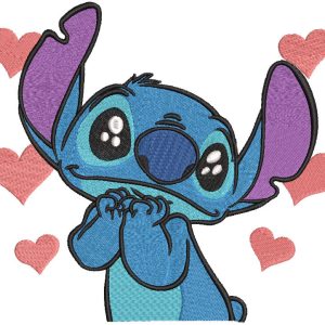 Stitch is a sea of ​​love embroidery design