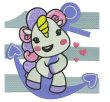 Marine unicorn embroidery design
