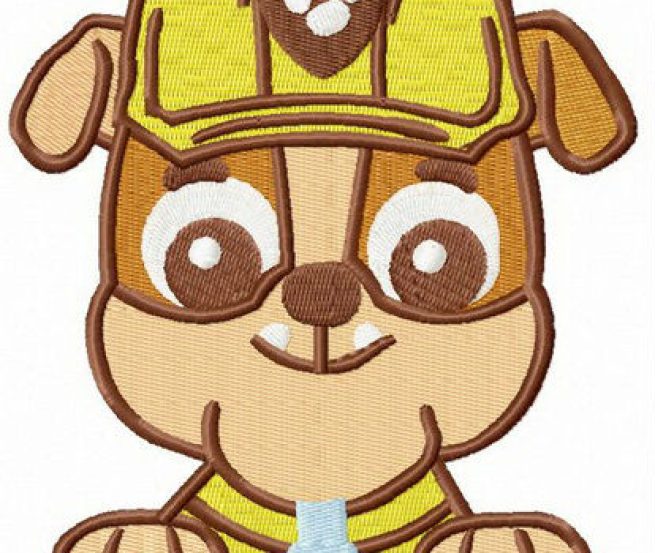 Paw Patrol Rubble embroidery design